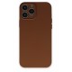 Newface iPhone 13 Pro Kılıf Nano içi Kadife Silikon - Kahverengi Newface iPhone 13 Pro Kılıf Nano içi Kadife Silikon - Kahverengi