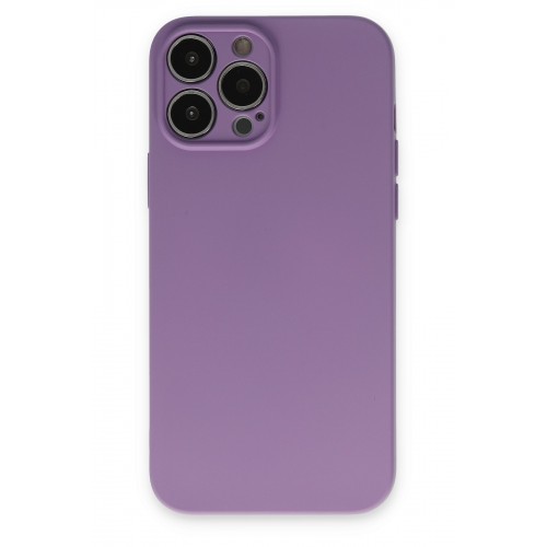 Newface iPhone 13 Pro Kılıf Nano içi Kadife Silikon - Koyu Lila Newface iPhone 13 Pro Kılıf Nano içi Kadife Silikon - Koyu Lila
