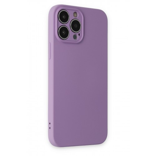 Newface iPhone 13 Pro Kılıf Nano içi Kadife Silikon - Koyu Lila Newface iPhone 13 Pro Kılıf Nano içi Kadife Silikon - Koyu Lila