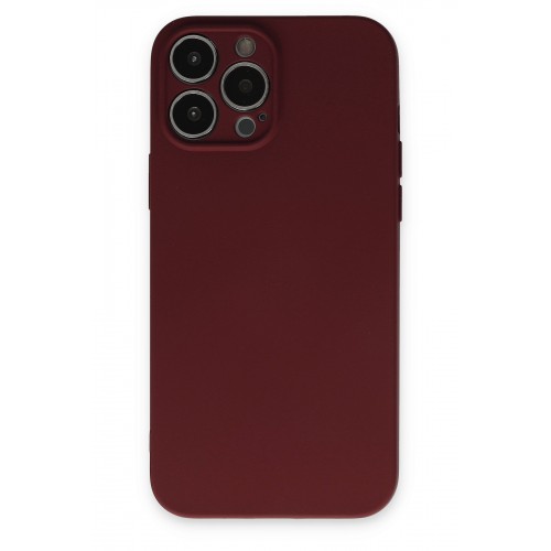 Newface iPhone 13 Pro Kılıf Nano içi Kadife Silikon - Bordo Newface iPhone 13 Pro Kılıf Nano içi Kadife Silikon - Bordo