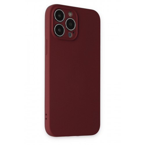 Newface iPhone 13 Pro Kılıf Nano içi Kadife Silikon - Bordo Newface iPhone 13 Pro Kılıf Nano içi Kadife Silikon - Bordo
