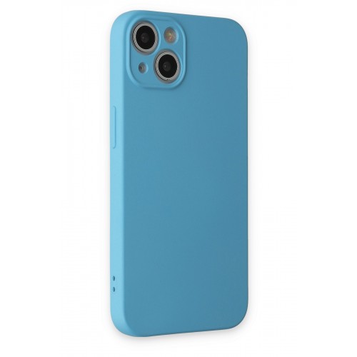 Newface iPhone 13 Kılıf Nano içi Kadife Silikon - Mavi Newface iPhone 13 Kılıf Nano içi Kadife Silikon - Mavi