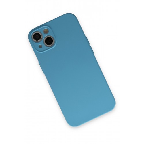 Newface iPhone 13 Kılıf Nano içi Kadife Silikon - Mavi Newface iPhone 13 Kılıf Nano içi Kadife Silikon - Mavi