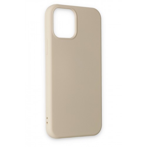 Newface iPhone 12 Pro Kılıf Nano içi Kadife Silikon - Bej Newface iPhone 12 Pro Kılıf Nano içi Kadife Silikon - Bej