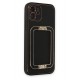 Newface iPhone 12 Kılıf Coco Elit Kapak - Siyah Newface iPhone 12 Kılıf Coco Elit Kapak - Siyah