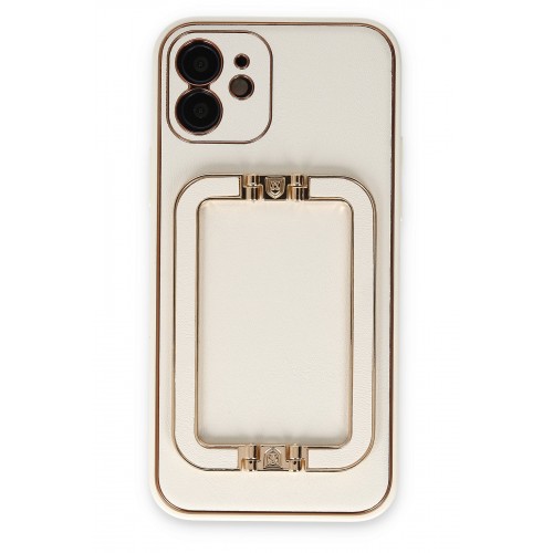 Newface iPhone 12 Kılıf Coco Elit Kapak - Beyaz Newface iPhone 12 Kılıf Coco Elit Kapak - Beyaz