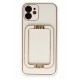 Newface iPhone 12 Kılıf Coco Elit Kapak - Beyaz Newface iPhone 12 Kılıf Coco Elit Kapak - Beyaz