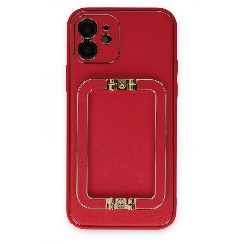 Newface iPhone 12 Kılıf Coco Elit Kapak - Kırmızı Newface iPhone 12 Kılıf Coco Elit Kapak - Kırmızı
