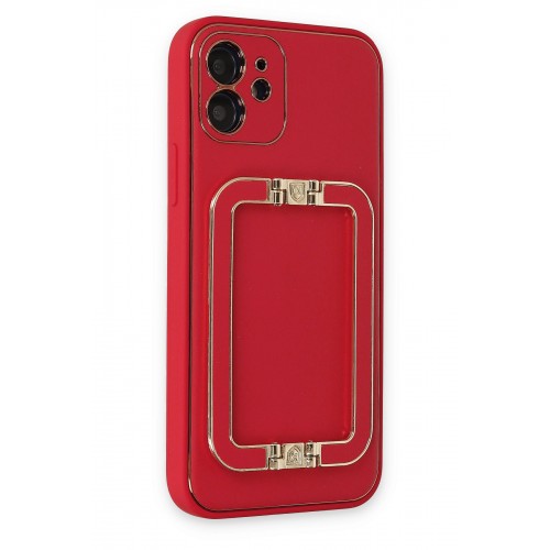 Newface iPhone 12 Kılıf Coco Elit Kapak - Kırmızı Newface iPhone 12 Kılıf Coco Elit Kapak - Kırmızı