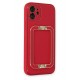 Newface iPhone 12 Kılıf Coco Elit Kapak - Kırmızı Newface iPhone 12 Kılıf Coco Elit Kapak - Kırmızı