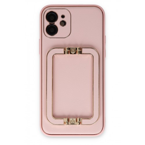 Newface iPhone 12 Kılıf Coco Elit Kapak - Pembe Newface iPhone 12 Kılıf Coco Elit Kapak - Pembe