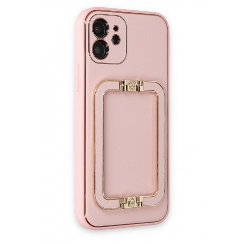 Newface iPhone 12 Kılıf Coco Elit Kapak - Pembe Newface iPhone 12 Kılıf Coco Elit Kapak - Pembe