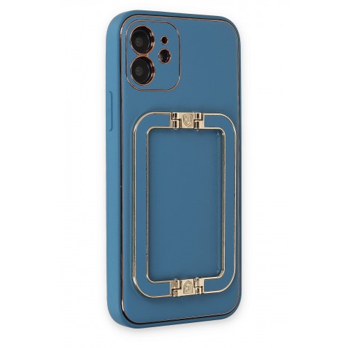 Newface iPhone 12 Kılıf Coco Elit Kapak - Mavi Newface iPhone 12 Kılıf Coco Elit Kapak - Mavi