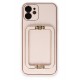 Newface iPhone 12 Kılıf Coco Elit Kapak - Pudra Newface iPhone 12 Kılıf Coco Elit Kapak - Pudra