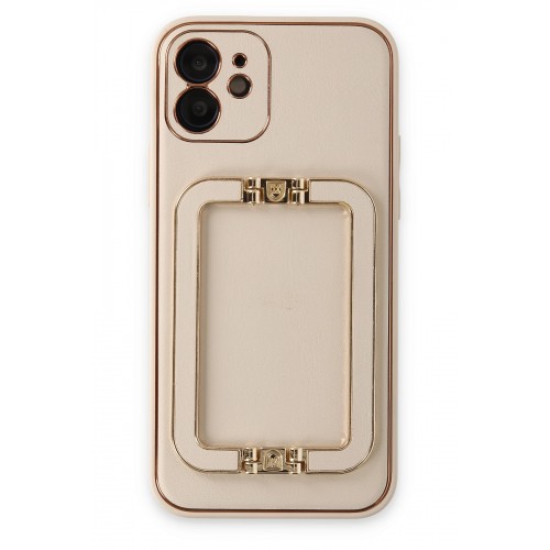 Newface iPhone 12 Kılıf Coco Elit Kapak - Gold Newface iPhone 12 Kılıf Coco Elit Kapak - Gold