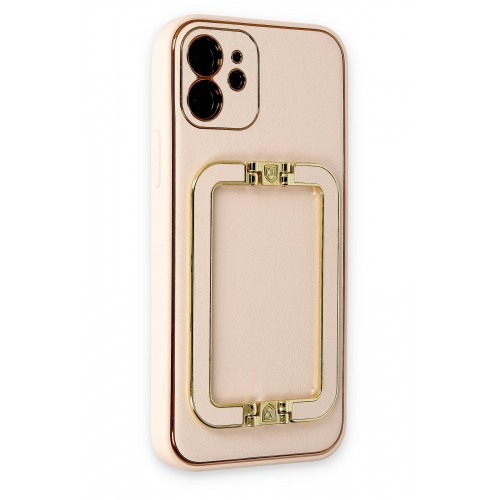 Newface iPhone 12 Kılıf Coco Elit Kapak - Gold Newface iPhone 12 Kılıf Coco Elit Kapak - Gold