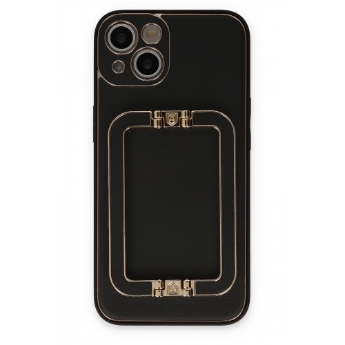 Newface iPhone 13 Kılıf Coco Elit Kapak - Siyah Newface iPhone 13 Kılıf Coco Elit Kapak - Siyah