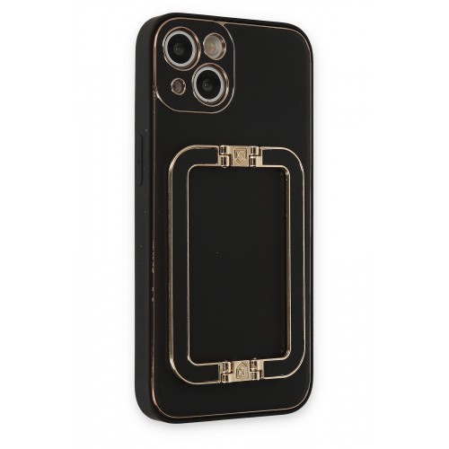 Newface iPhone 13 Kılıf Coco Elit Kapak - Siyah Newface iPhone 13 Kılıf Coco Elit Kapak - Siyah