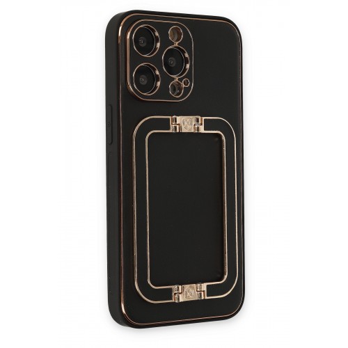Newface iPhone 13 Pro Kılıf Coco Elit Kapak - Siyah Newface iPhone 13 Pro Kılıf Coco Elit Kapak - Siyah