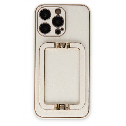 Newface iPhone 13 Pro Max Kılıf Coco Elit Kapak - Beyaz Newface iPhone 13 Pro Max Kılıf Coco Elit Kapak - Beyaz