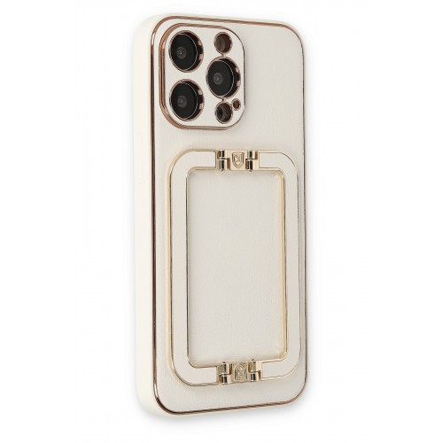 Newface iPhone 13 Pro Max Kılıf Coco Elit Kapak - Beyaz Newface iPhone 13 Pro Max Kılıf Coco Elit Kapak - Beyaz