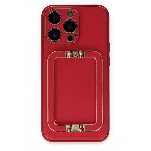Newface iPhone 13 Pro Max Kılıf Coco Elit Kapak - Kırmızı Newface iPhone 13 Pro Max Kılıf Coco Elit Kapak - Kırmızı