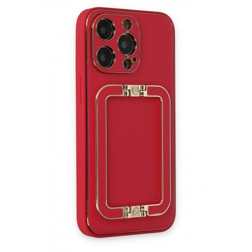 Newface iPhone 13 Pro Max Kılıf Coco Elit Kapak - Kırmızı Newface iPhone 13 Pro Max Kılıf Coco Elit Kapak - Kırmızı