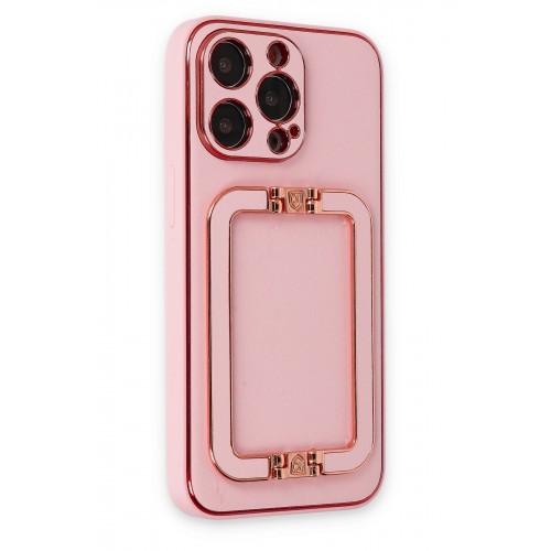 Newface iPhone 13 Pro Max Kılıf Coco Elit Kapak - Pembe Newface iPhone 13 Pro Max Kılıf Coco Elit Kapak - Pembe