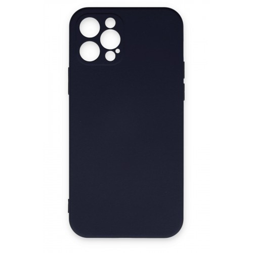 Newface iPhone 12 Pro Max Kılıf Nano içi Kadife Silikon - Lacivert Newface iPhone 12 Pro Max Kılıf Nano içi Kadife Silikon - Lacivert