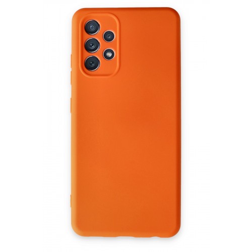 Newface Samsung Galaxy A72 Kılıf Nano içi Kadife Silikon - Turuncu Newface Samsung Galaxy A72 Kılıf Nano içi Kadife Silikon - Turuncu