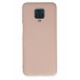 Newface Xiaomi Redmi Note 9 Pro Kılıf Nano içi Kadife Silikon - Pudra Newface Xiaomi Redmi Note 9 Pro Kılıf Nano içi Kadife Silikon - Pudra