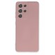 Newface Samsung Galaxy S21 Ultra Kılıf Nano içi Kadife Silikon - Pudra Newface Samsung Galaxy S21 Ultra Kılıf Nano içi Kadife Silikon - Pudra