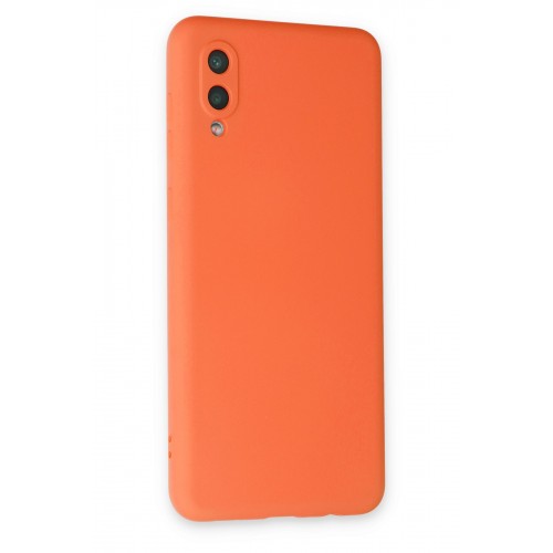 Newface Samsung Galaxy A02 Kılıf Nano içi Kadife Silikon - Turuncu Newface Samsung Galaxy A02 Kılıf Nano içi Kadife Silikon - Turuncu