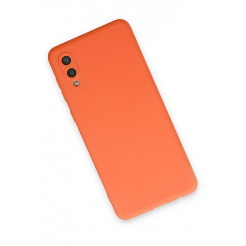 Newface Samsung Galaxy A02 Kılıf Nano içi Kadife Silikon - Turuncu Newface Samsung Galaxy A02 Kılıf Nano içi Kadife Silikon - Turuncu