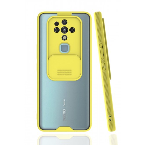 Newface Tecno Camon 16 Kılıf Platin Kamera Koruma Silikon - Sarı Newface Tecno Camon 16 Kılıf Platin Kamera Koruma Silikon - Sarı