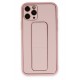 Newface iPhone 11 Pro Max Kılıf Coco Deri Standlı Kapak - Pembe Newface iPhone 11 Pro Max Kılıf Coco Deri Standlı Kapak - Pembe