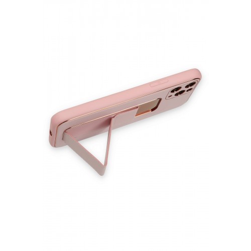Newface iPhone 11 Pro Max Kılıf Coco Deri Standlı Kapak - Pembe Newface iPhone 11 Pro Max Kılıf Coco Deri Standlı Kapak - Pembe