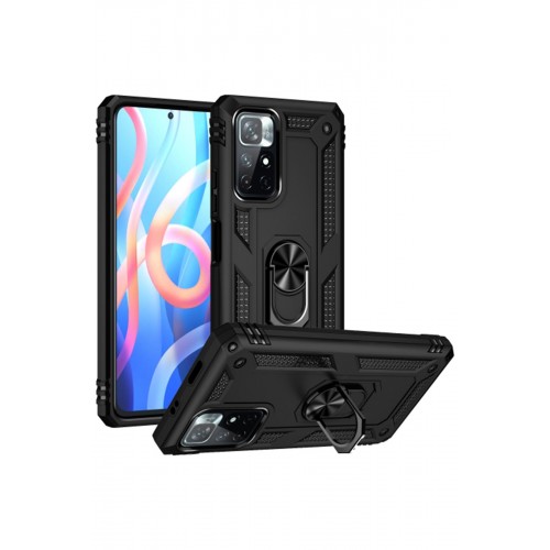 Newface Xiaomi Redmi Note 11T Kılıf Sofya Yüzüklü Silikon Kapak - Siyah Newface Xiaomi Redmi Note 11T Kılıf Sofya Yüzüklü Silikon Kapak - Siyah