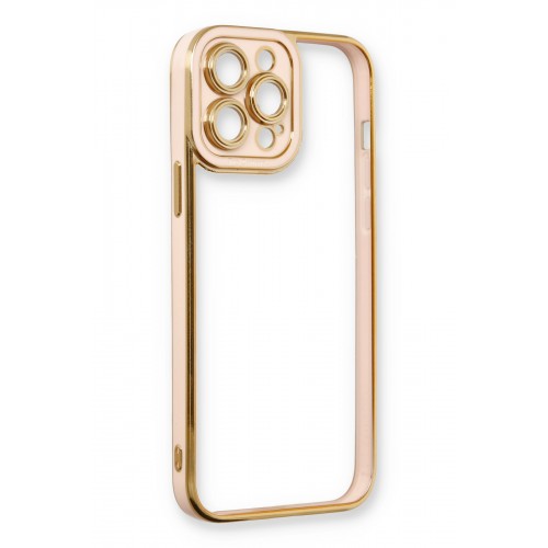 Newface iPhone 13 Pro Kılıf Liva Lens Silikon - Pudra Newface iPhone 13 Pro Kılıf Liva Lens Silikon - Pudra
