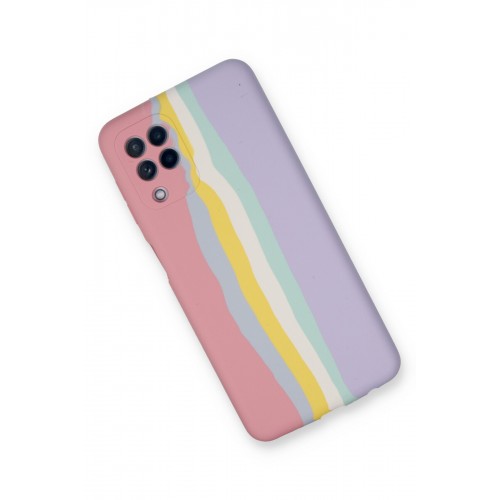 Newface Samsung Galaxy M22 Kılıf Ebruli Lansman Silikon - Pembe-Lila Newface Samsung Galaxy M22 Kılıf Ebruli Lansman Silikon - Pembe-Lila