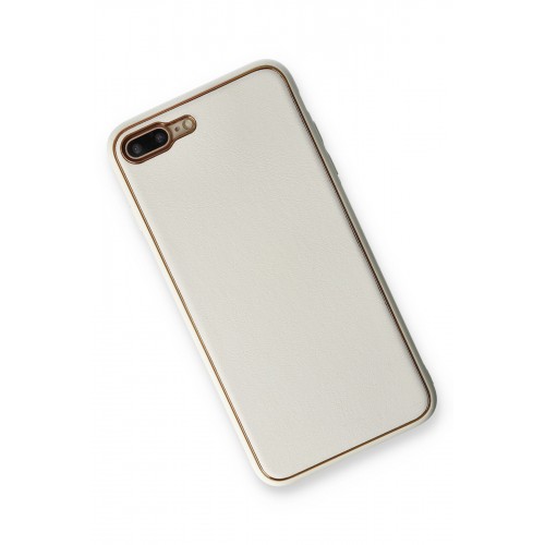 Newface iPhone 7 Plus Kılıf Coco Deri Silikon Kapak - Beyaz Newface iPhone 7 Plus Kılıf Coco Deri Silikon Kapak - Beyaz