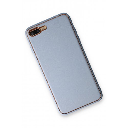 Newface iPhone 7 Plus Kılıf Coco Deri Silikon Kapak - Açık Mavi Newface iPhone 7 Plus Kılıf Coco Deri Silikon Kapak - Açık Mavi
