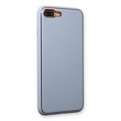 Newface iPhone 7 Plus Kılıf Coco Deri Silikon Kapak - Açık Mavi Newface iPhone 7 Plus Kılıf Coco Deri Silikon Kapak - Açık Mavi