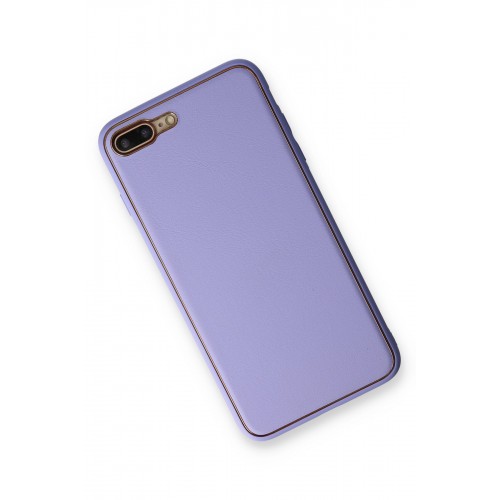 Newface iPhone 7 Plus Kılıf Coco Deri Silikon Kapak - Açık Lila Newface iPhone 7 Plus Kılıf Coco Deri Silikon Kapak - Açık Lila
