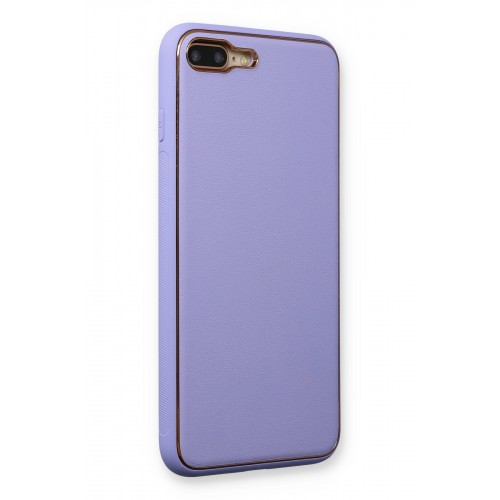 Newface iPhone 7 Plus Kılıf Coco Deri Silikon Kapak - Açık Lila Newface iPhone 7 Plus Kılıf Coco Deri Silikon Kapak - Açık Lila