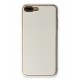 Newface iPhone 8 Plus Kılıf Coco Deri Silikon Kapak - Beyaz Newface iPhone 8 Plus Kılıf Coco Deri Silikon Kapak - Beyaz