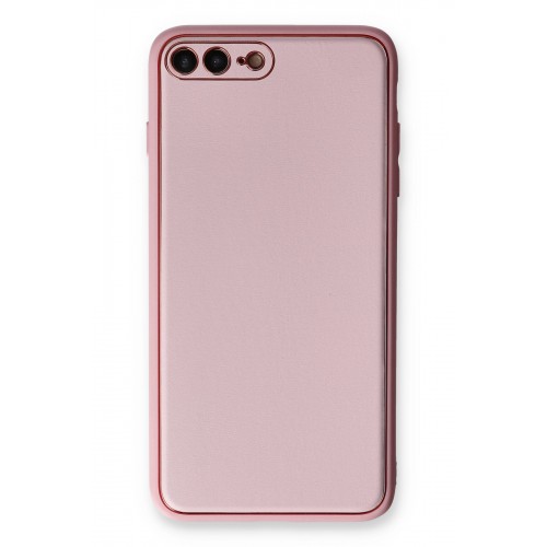 Newface iPhone 8 Plus Kılıf Coco Deri Silikon Kapak - Pudra Newface iPhone 8 Plus Kılıf Coco Deri Silikon Kapak - Pudra