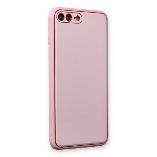 Newface iPhone 8 Plus Kılıf Coco Deri Silikon Kapak - Pudra Newface iPhone 8 Plus Kılıf Coco Deri Silikon Kapak - Pudra