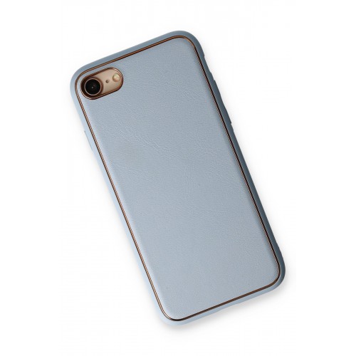 Newface iPhone 8 Kılıf Coco Deri Silikon Kapak - Açık Mavi Newface iPhone 8 Kılıf Coco Deri Silikon Kapak - Açık Mavi