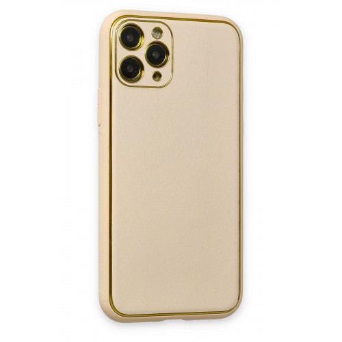 Newface iPhone 11 Pro Kılıf Coco Deri Silikon Kapak - Gold Newface iPhone 11 Pro Kılıf Coco Deri Silikon Kapak - Gold